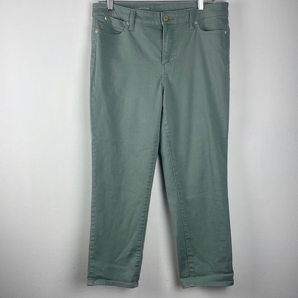 Talbots Flawless Size 8 Straight Crop Green Women's Jeans - Picture 7 of 11